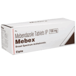 Mebendazole 100mg (Mebex) tablets
